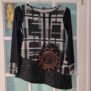 Save The Queen Multicolored Casual Dress 3/4 Sleeve